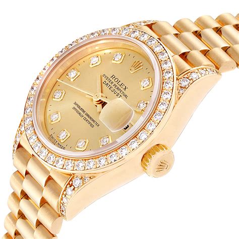 rolex lady oro coccodrillo|rolex gold watches for women.